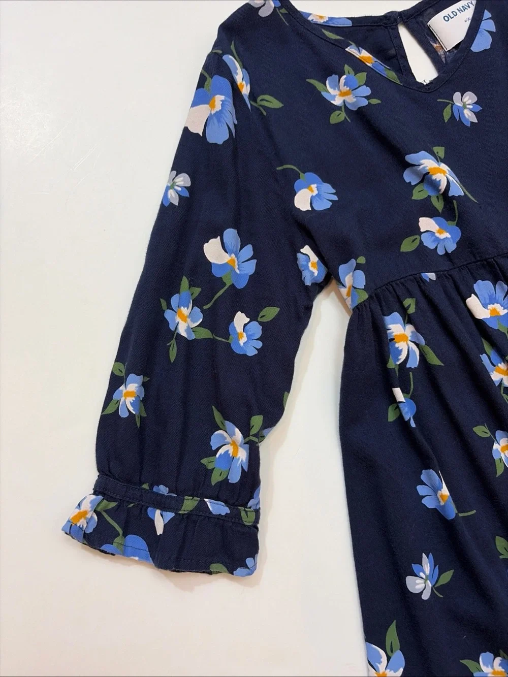 Old Navy Girls Medium 8 Navy Blue Floral Dress